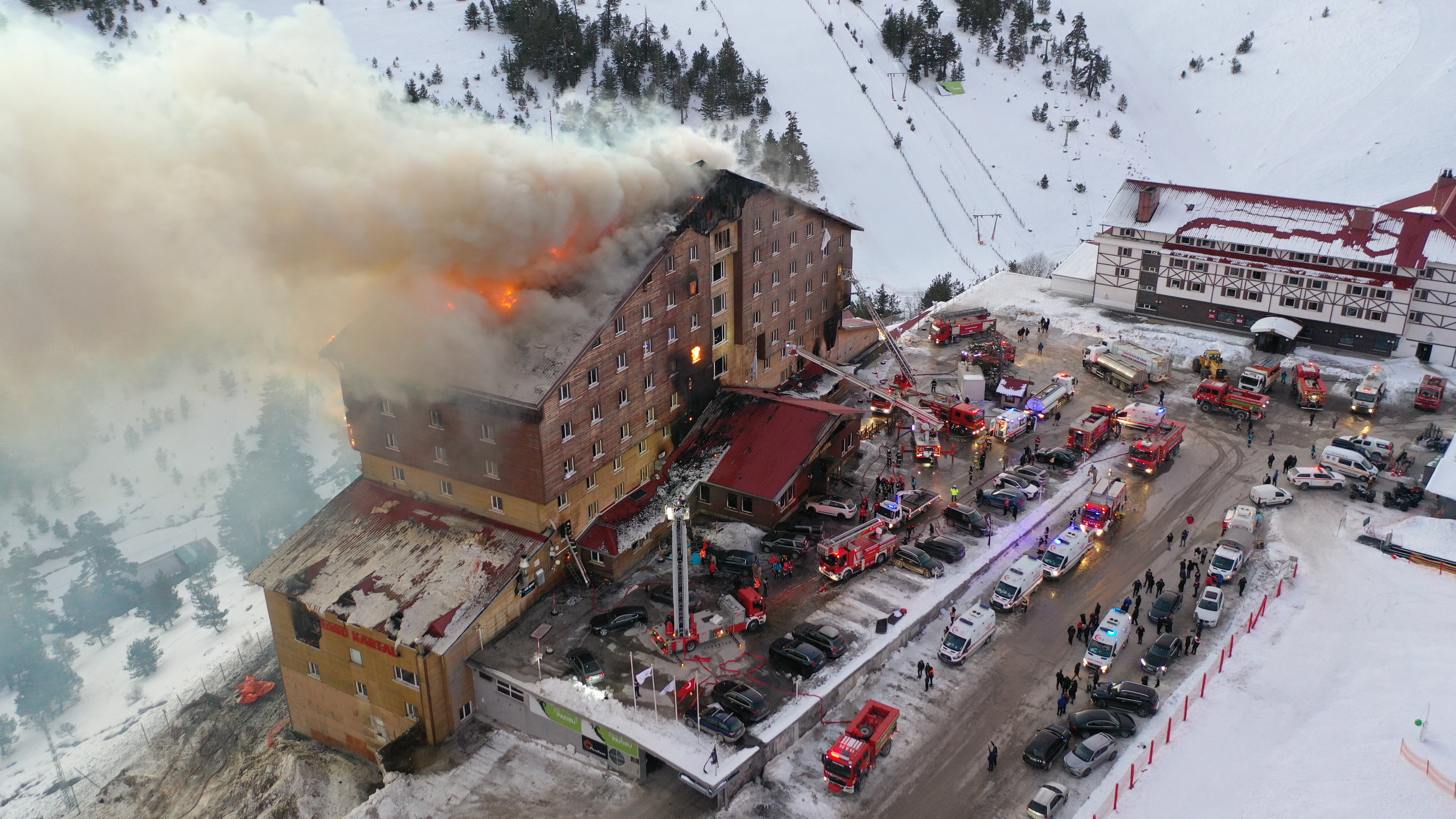 Bolu'da Yangın Faciası: Kartalkaya Kayak Merkezi'nde Otel Yangını