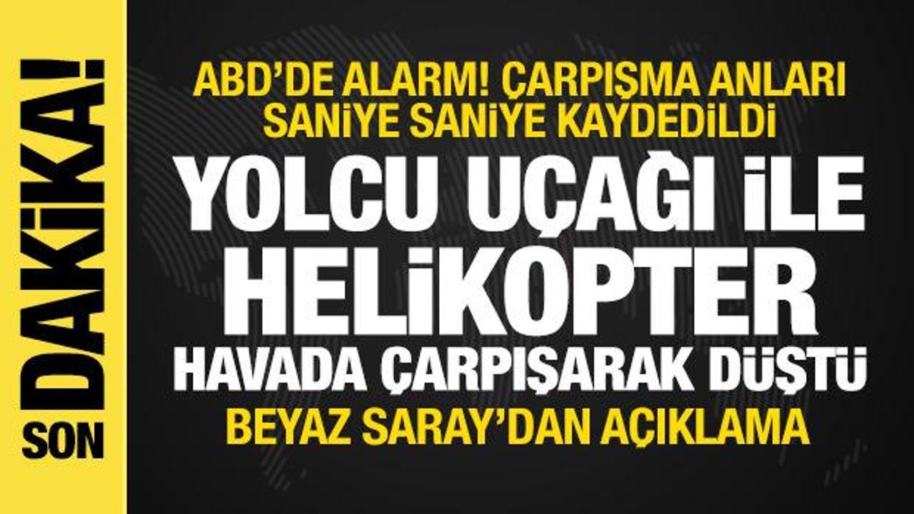 Washington'da meydana gelen uçak ve helikopter çarpışması, Potomac Nehri'ne düştü.