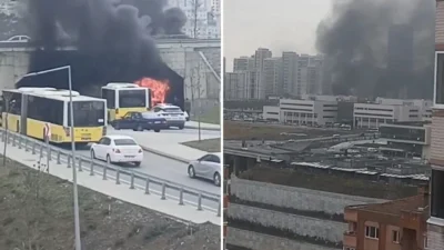 Başakşehir‘de Çam ve Sakura Şehir Hastanesi çıkışındaki alt geçitte bir