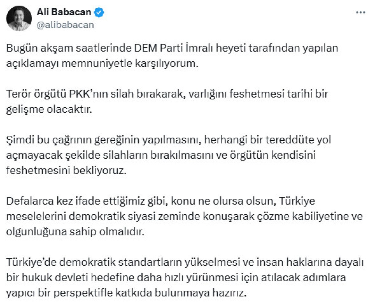 ali babacan ocalanin davetini yorumladi 0 bMQkRsXv