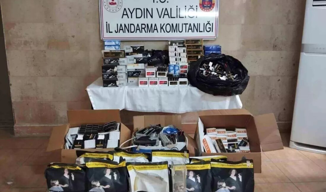 Germencik'te yapılan operasyonda 10 kilo bandrolsüz tütün ve 40 bin