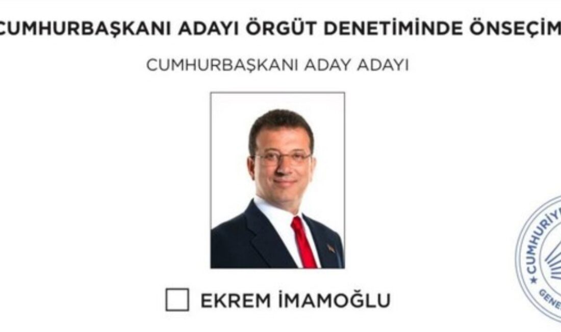 CHP’nin Cumhurbaşkanı Adayı için ön seçim süreci başladı: İmamoğlu tek