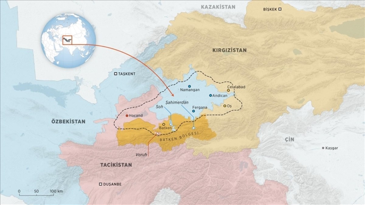 1991’den bu yana Kırgızistan ile Tacikistan ortasında süren hudut problemine