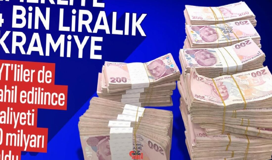 Bayram ikramiyelerinin 3 bin liradan 4 bin liraya yükseltilmesini içeren