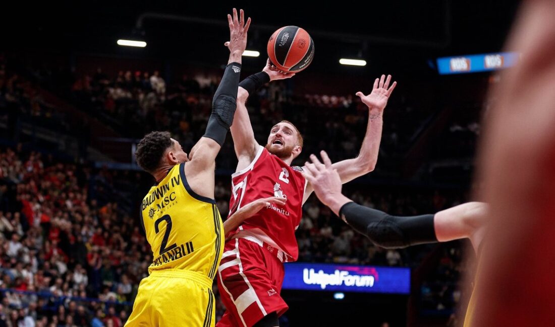 Fenerbahçe, EuroLeague’in 28’inci haftasında deplasmanda İtalya temsilcisi Olimpia Milano’yu 100-76