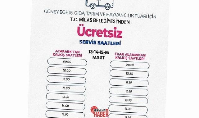 Güney Ege 16 Besin, Tarım ve Hayvancılık Fuarı 13 Mart