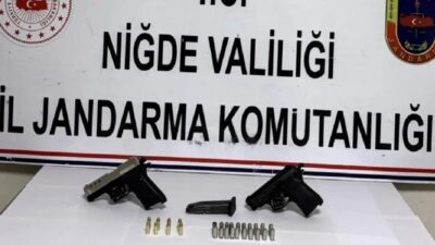 Jandarma, Niğde'de ruhsatsız silah ve uyuşturucu ile ilgili 3 kişi